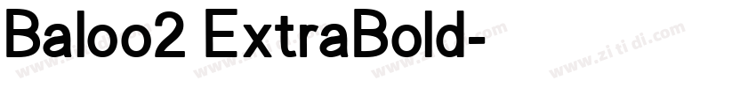 Baloo2 ExtraBold字体转换
